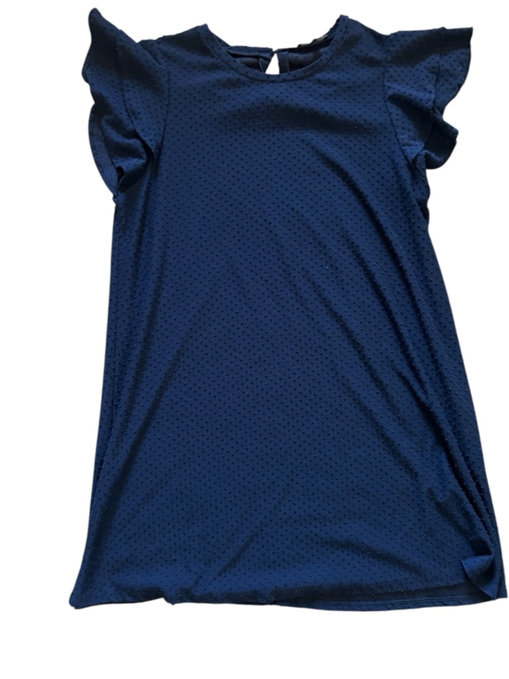 Adrianna Papell Navy Textured Mini Shift  Dress | XLarge